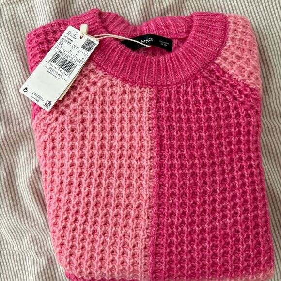 Mango Sweaters - Mango Knit Pink Sweater size M